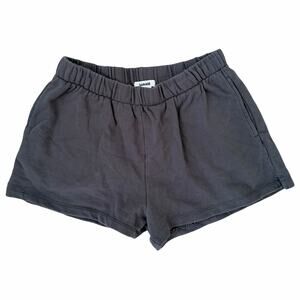 GARAGE Cotton Lounge Shorts Dark Gray Elastic Waist Size Small